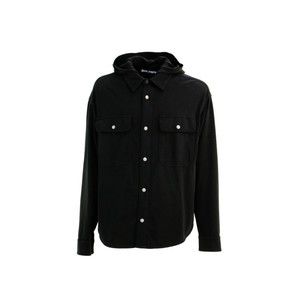 Palm Angels Hooded Overshirt With Classic Logo And Flap Pockets - NWT